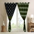 thumbnail image 4 of Erosebridal Military Blackout Curtains for Living Room, American Flag Army Green Curtains for Youth Teenagers, Camouflage Flag Stars Stripes Print Curtains & Drapes 38''Wx45''L, 2 Panels, 4 of 6