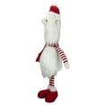 thumbnail image 3 of Northlight Plush Standing Striped Llama Christmas Figurine - 26" - White and Red, 3 of 5