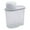 Grey, variant on Clear Airtight Cereal Storage Containers - 1.9L BPA-Free Food Canisters with Lids & Pour Spouts - Ideal for Rice, Flour, Sugar, Grains, Baking Supplies & Pet Food Organization