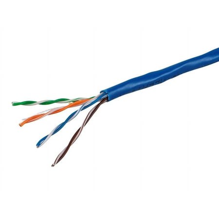 Monoprice Cat5e Ethernet Bulk Cable - 1000 Feet - Blue | Network Internet Cord - Solid  350Mhz  CMR  Riser Rated  Pure Bare Copper Wire  24AWG  No Logo price history on PriceWatchPro