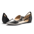 thumbnail image 4 of Dream Pairs Women's Casual D'Orsay Pointed Plain Ballet Comfort Soft Slip On Flats Shoes BLACK/PEWTER FLAPOINTED-NEW size 6, 4 of 4