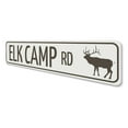 thumbnail image 4 of Elk Camp Road Novelty Sign, Metal Wall Decor - 4x18 inches, 4 of 4