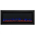 thumbnail image 3 of Real Flame 49" Wall Mounted Recessed Electric Fireplace Insert in Black, 3 of 21