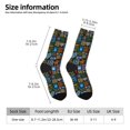 thumbnail image 2 of Balery Happy Father Day Calcetas Largas con Estampado para Hombre y Mujer – Suaves y Transpirables, Talla Única (US 5-11), 2 of 6