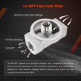 thumbnail image 3 of Fuel Tank Filter Kit with 3/4 NPT Top Cap Compatible with Fuel Pumps Transfer Tanks, 10 Micron Diesel Filter, 3 of 7