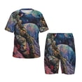 thumbnail image 1 of Balery Rainbow Astronaut Space Landscape Conjunto de Pijama Infantil de Manga Corta con Estampado – Ropa de Dormir de Algodón Suave-Large, 1 of 6