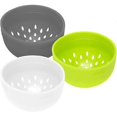 thumbnail image 1 of 3pcs Silicone Sieve, 3 colors, space-saving mini canning jar sieve and strainer, kitchen utensils, 1 of 5