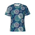 thumbnail image 4 of Qekee Bohemian Mandala Classic Fit T-Shirt Men's Shirt Men's Tight Short Sleeves for Exercise, Running, Mountaineering - Bohemian Mandala, 4 of 9