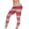 thumbnail image 6 of Womens Pants Christmas Print Leggings Sports Fitness Pants Solid Colored Casual Tight Fitting Yoga Pants Stretch Leggings,Pants for Women Plus Size Red XXXL, 6 of 6