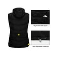 thumbnail image 6 of Little Donkey Andy Women's Fleece Puffy Vest Warm Sleeveless Puffer Jacket with Removable Hood for Golfing Hiking Black M, 6 of 7