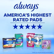 Always Ultra Thin Overnight Pads with Wings, Size 4, Overnight, 50 Count