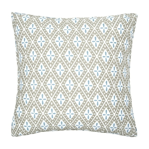 26" x 26" Liam Sky Handcrafted Cotton Euro Sham - Machine Washable