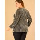 thumbnail image 5 of BluTop Lentejuelas Metálico Cuello En V PurpuriBrillante FiesPaMujer Oro 3XL, 5 of 6