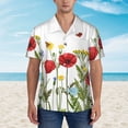thumbnail image 2 of Balery Wild Herbs Camisas hawaianas de manga corta para hombre, camisas playeras de corte holgado, camisas de vacaciones con botones,X-Large, 2 of 7