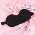 thumbnail image 3 of 1Pc Silk Sleeping Eyeshade Comfortable Eye Mask Breathable Blindfold Night Eye Patch for Men Women (Black), 3 of 3