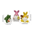 thumbnail image 3 of Estatuas de gnomos – Decoraciones de Pascua, figurita de resina de los Tres Sabios, colorida decoración de estanterías y escritorios de primavera, multicolor, 5,43 x 2,95 x 2,8 pulgadas, 3 of 6