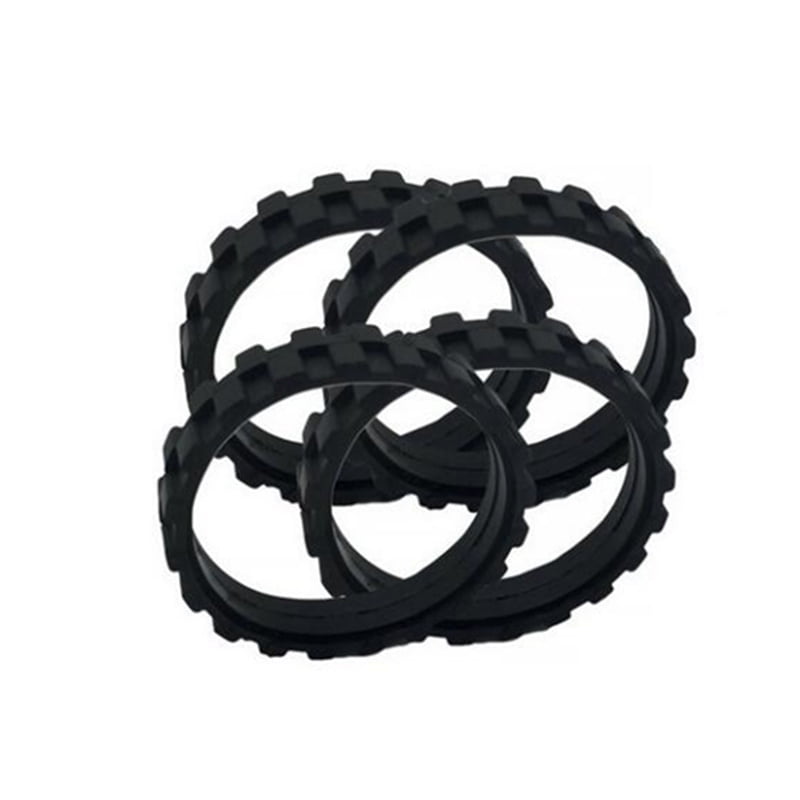 4PCS/Set Silicone Tires Cover For IROBOT ROOMBA Series 500 600 700 800 900 Black 