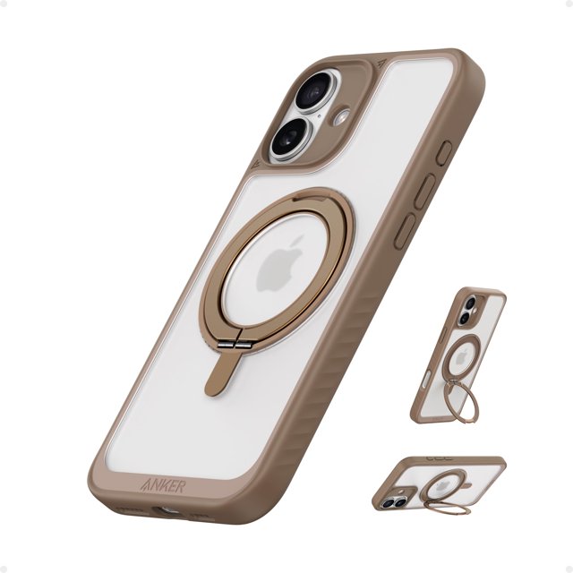 Funda para teléfono Anker Ultra Magnetic con soporte anular de 360° para iPhone 16