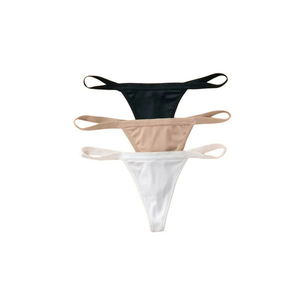 Leonisa Basics 3-Pack Invisible G-String Thong Panties for Women - Size ...