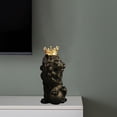 thumbnail image 4 of Estatuas de resina perfecl Esculturas de animales salvajes abstractas de pie negro Figurilla abstracta, 4 of 7
