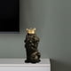 thumbnail image 4 of Estatua abstracta de león coleccionable, animal salvaje, figura decorativa para el hogar y la oficina. De pie negro, 4 of 8