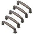 thumbnail image 3 of Cauldham 5 Pack Solid Kitchen Cabinet Handles (5" Hole Centers) - Drawer/Door Hardware - Style T765 - Matte Black, 3 of 6