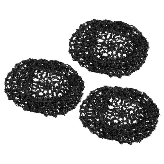 OUNONA  3 Pcs Hairnet Protector Bonnet for Sleeping Soft Woman Miss Black