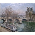 thumbnail image 2 of Camille Pissarro 23x20 Gold Ornate Framed and Double Matted Museum Art Print Titled - The Royal Bridge and the Flore Pavilion (1903), 2 of 4