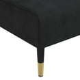thumbnail image 5 of vidaXL Chaise Longue Velours Noir, 5 of 5