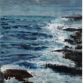 thumbnail image 2 of Shanti, Shima 20x20 Gold Ornate Wood Framed with Double Matting Museum Art Print Titled - Lunar Midnight, 2 of 4