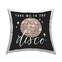 Stupell Industries Take Me To Disco Pattern Decorative Printed Throw Pillow, 18 x 18