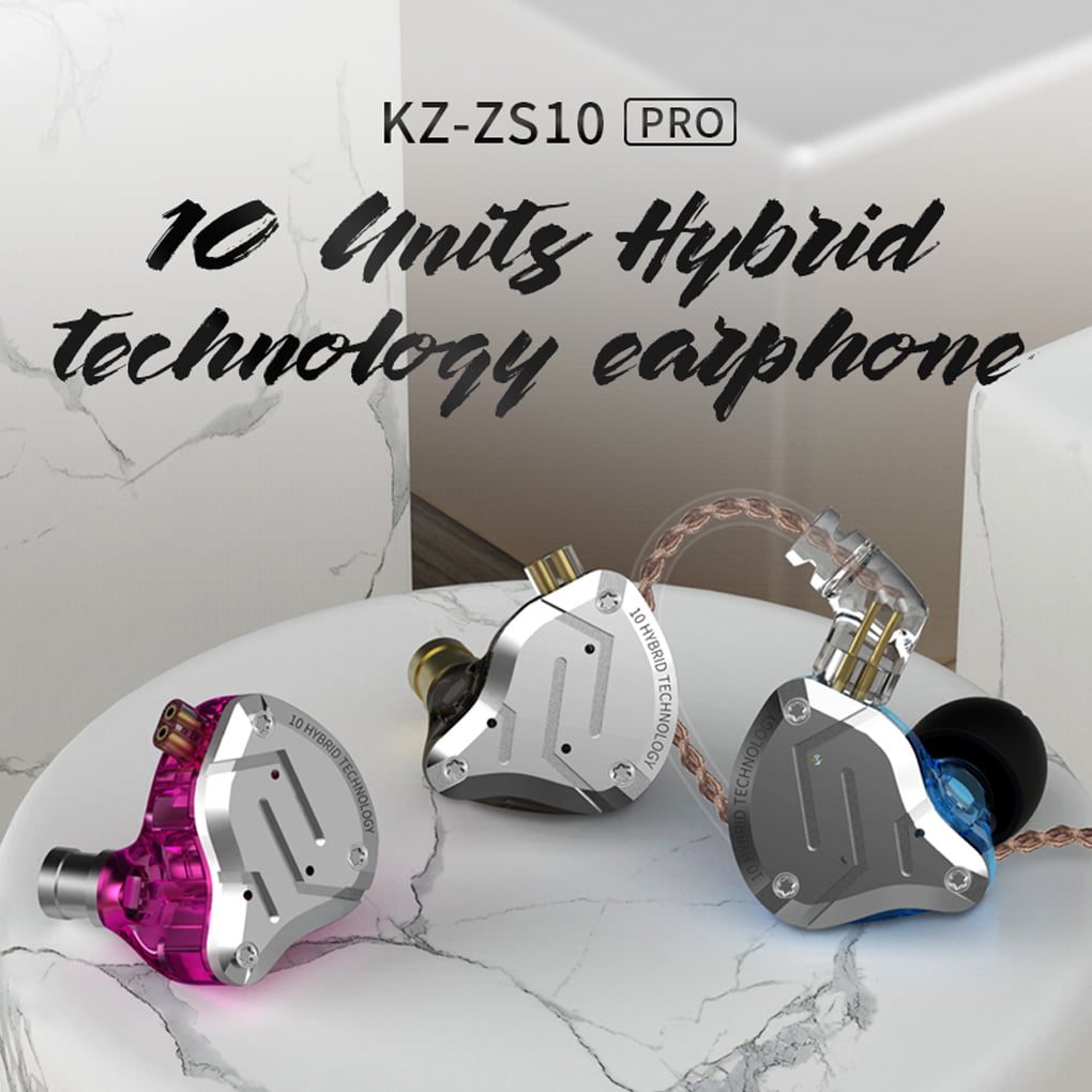 Irene Inevent KZ ZS10 pro Earphone Sweat-proof Hybrid Technology Wired  Sports Earbuds Portable Walking Headphone Sound Music Hands-free Jogging  Gold with Mic 