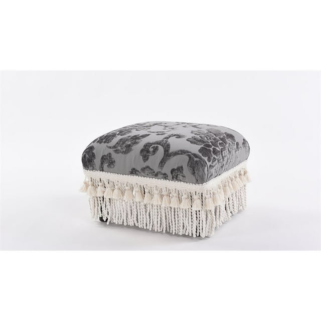 Brika Home Tabouret Décoratif en Frêne Gris Floral