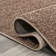 thumbnail image 3 of JONATHAN Y SEU100J-5R Haze Solid Low-Pile Brown 5' Round Area Rug, Coastal Bohemian, Pet Friendly, Stain Resistant, Easy to Clean, for Living Room; Kitchen, Bedroom, 3 of 5