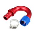 thumbnail image 1 of Auto 4AN 180 Grados Hembra Giratorio Manguera Conexión Extremo Adaptador Rojo Azul AN12, 1 of 8