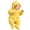 Yellow, variant on Baby Bear Chick Fleece Hooded Bodysuit Footed Full Zip Warm Winter Outfit for Newborn Brown,1-3 Months