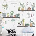 thumbnail image 3 of Calcomanías de pared con hojas y plantas en macetas verdes, pegatinas de pared para dormitorio, mural de pared de hojas como decoración de pared para sala de estar, pegatinas removibles para decoración de paredes del hogar como regalo de cumpleaños de inauguración de la casa Sincero Electrónica, 3 of 5