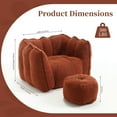 thumbnail image 2 of Tabaray Bean Bag Chairs with Ottoman, Bean Bag Couch for Adults, Bean Bag Sofa with High Resilient Foam, Modern Lazy Sofa Chair with Armrests for Living Room, Bedroom, Gaming Room, Apartment Brown, 2 of 14