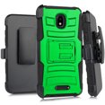 thumbnail image 1 of DALUX Hybrid Kickstand Holster Phone Case Compatible with Cricket Icon / Wiko Ride - Neon Green, 1 of 1