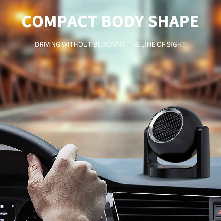 SDJMa Car Heater, 360° Rotatable Portable Compact Fast Heating Defrost Defogger  for Car Windshield with Strong Double-Sided Adhesive 
