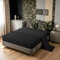 thumbnail image 5 of Manfei Leopard Print Camo Queen Bedding, Minimalst Animal Print Bedding Comforter Set Queen, Brown Green, Black Reversible, 7pcs, 5 of 6