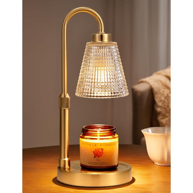 Lámpara calentadora de velas Innqoo Gold con temporizador, regulable