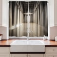 thumbnail image 2 of Ambesonne Digital Kitchen Curtains, 3D Model Style Column, 55"x45", Beige and Tan, 2 of 3