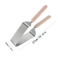 thumbnail image 3 of SPOORYYO Multi-Purpose Stainless Steel Cake Cutter with Covered Plastic Handles - Ideal for Cutting Cakes, Desserts, and Bread - Easy to Clean and Portable, 3 of 5