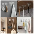 thumbnail image 5 of TSV 40pcs Self-Adhesive Wall Hooks Heavy Duty Reusable Hangers, Transparent, 5 of 6
