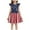 Multicolor, variant on Posijego Girls 4th of July Dresses Star Printed Ruffle Sleeve Dresses Independence Day Dresses for Little Girls