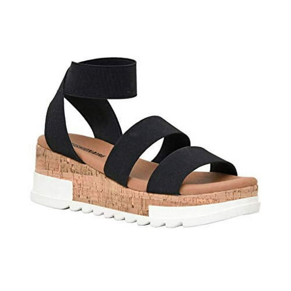 CUSHIONAIRE Women's Naomi Cork Wedge Sandal  Wide Widths Available