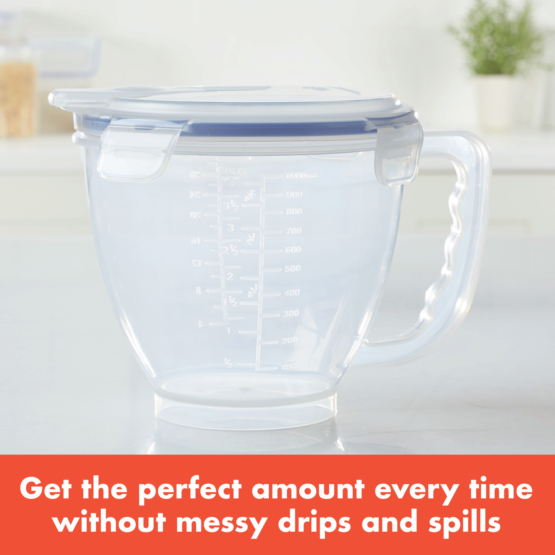 LocknLock Easy Essentials Specialty Measuring Cup, 1-Liter