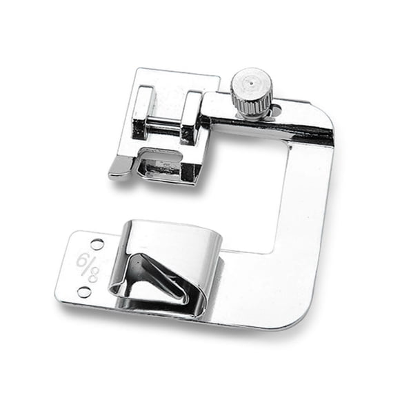 Matsuzay Prensatelas de Metal para máquina de coser, pie de prensado, dobladillo enrollado portátil, accesorio de costura, suministros de De coser 6/8 prensado