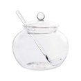 thumbnail image 1 of HLONK Household Transparent Jars Large Round Glass Spice Jars Storage Jars Kitchen Tool Sugar Container with Glass Lid and Spoon for Kitchen (350ml), 1 of 5